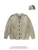 Unisex Japanischer Retro V-Ausschnitt Wollcardigan - Warm, Einfarbig, Knopfleiste Pullover