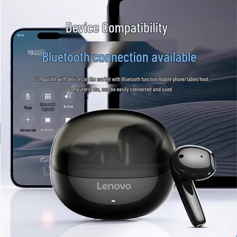 Lenovo TC3309 Wireless Half-in-Ear Noise Cancelling Earbuds