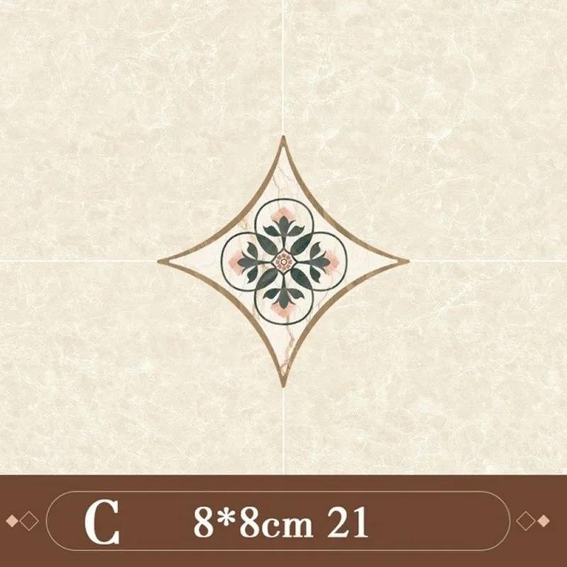21pcs Removable Floor Sticker Tile Diagonal PVC Ceramic Stickers Living Room Bathroom Sticker Self Adhesive Home Decoration