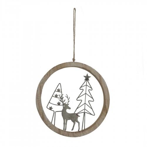 Hill Interiors Rustic Scene Christmas Hanging Decoration