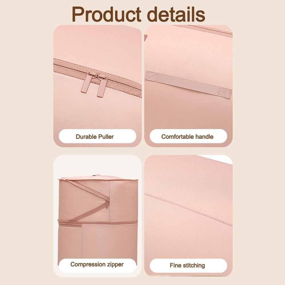 Portable Self-Compressing Quilt Storage Bag Cylinder Dustproof Clothing Storage Bags Moving Bag for Clothes Blankets&Quilts