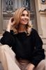 Sweter z wełną gigi - deep black