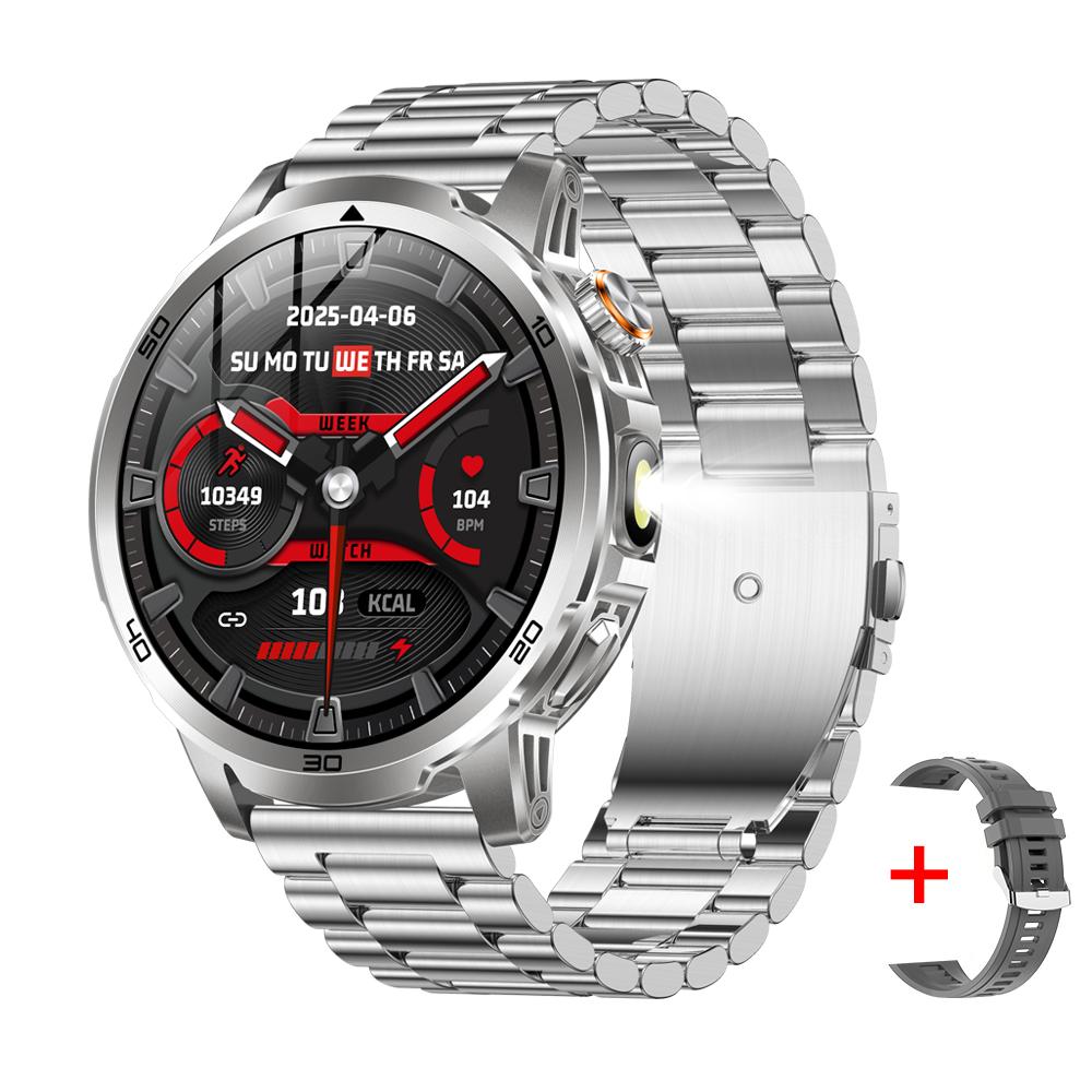 MEVADEN New 1.85 inch Men's Bluetooth Call Smart Watch Sports Fitness Tracker Heart Monitor LED Flashlight Smartwatch For Android IOS 1000mAh AK95