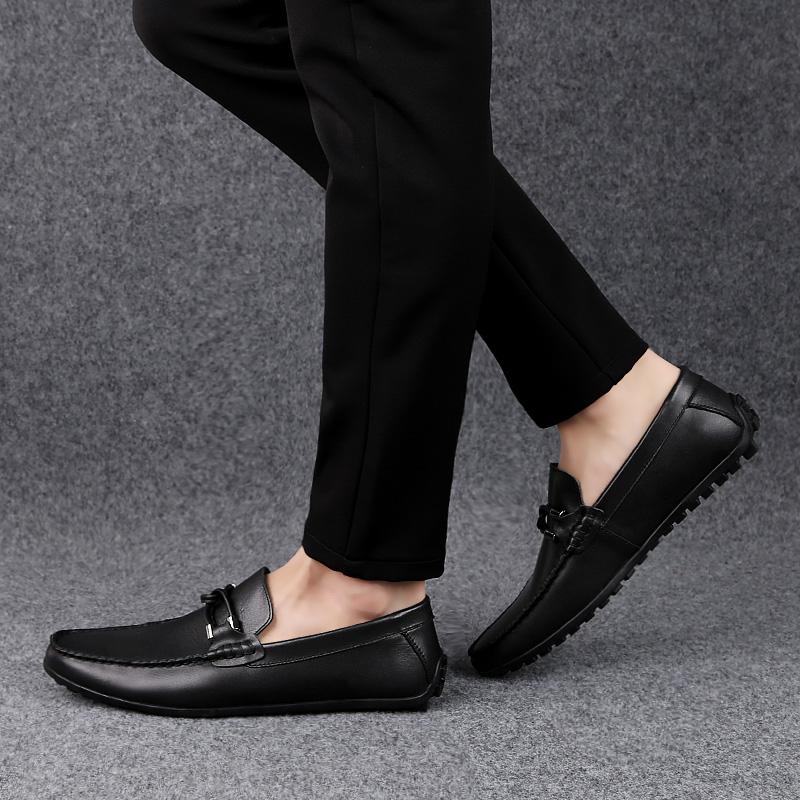Luxury Genuine Leather Breathable Mocasines Casual Loafers Shoes for Men's Slip On Business Formal Italian Driving Flats Shoes