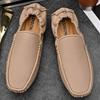 Summer New Hot-selling Amazon Large-size High-end Soft-soled Doudou Leather Shoes, Lazy Foot-covering Driving Men's Shoes