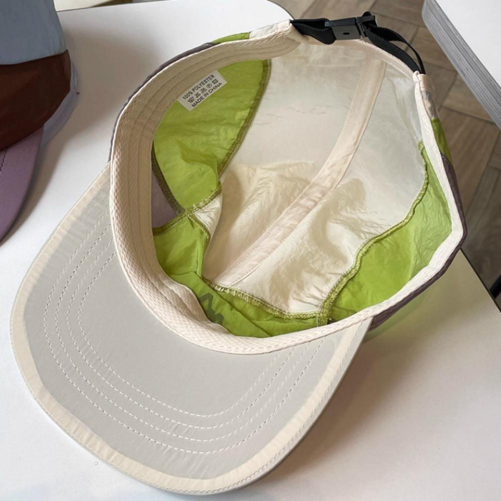 Waterproof nylon baseball cap, featuring classic embroidery patterns and color block design Perfect for men engaging in cycling