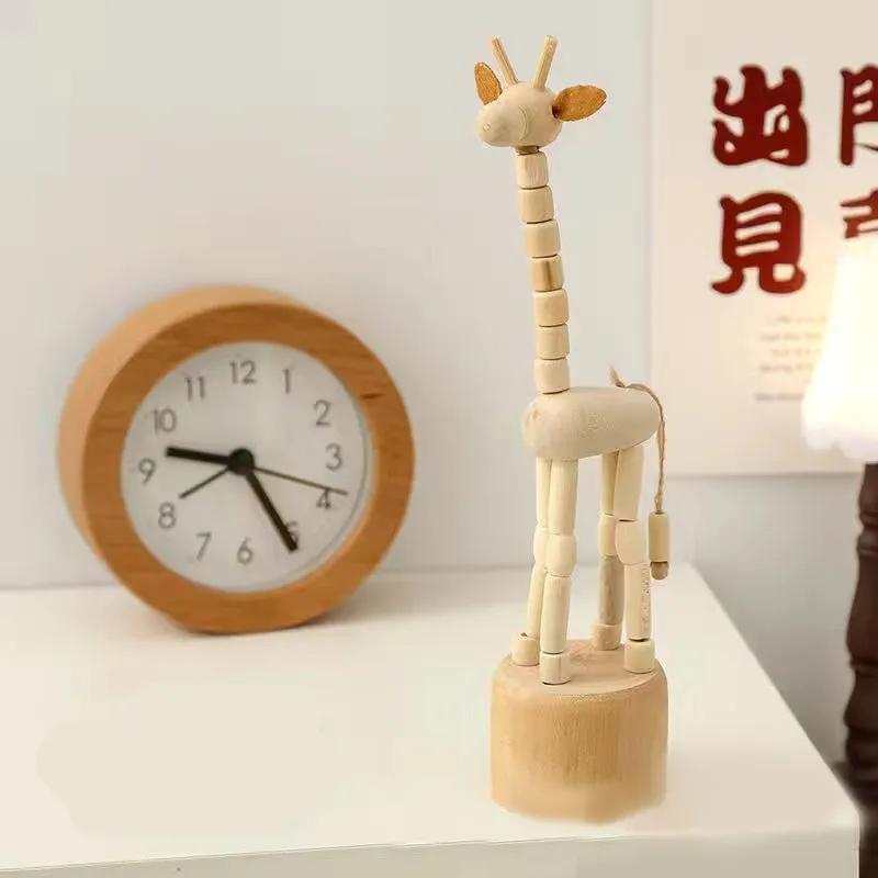 Artesanato e Decorações de Madeira Desenho Animado Criativo DIY Branco Animal Decorações de Madeira Jardim de Infância Decoração de Barril de Madeira de Mesa YLE553