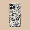 USD Dollar Printed Phone Case for iPhone 17 16 15 14 13 12 11 X XR XS 8 7 Air Pro Max Plus Mini Soft TPU Shockproof Cover