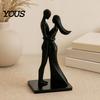 Durable Couple Statue Figurine, 3D Printed Hugging Statue, Modern Romantic Desktop Sculpture for Living Room, Bedroom, Office, Shelf, Table