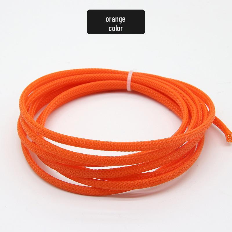 PET Braided Expandable 3mm Snakeskin Mesh Audio Cable Sleeve, Nylon Shockproof, 5 Meters