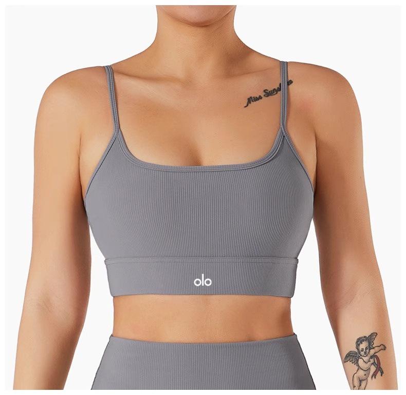 American ALO Strappy Backless Sports Bra - Yoga & Fitness Top for Women