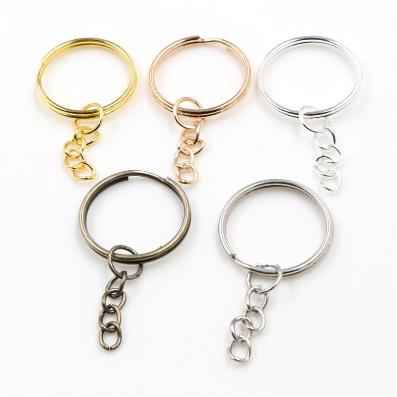 20pcs 25mm 28mm 30mm Rings Keychain Key Ring Chain Multi-colors Round DIY Jewelry Making Accessories Findings