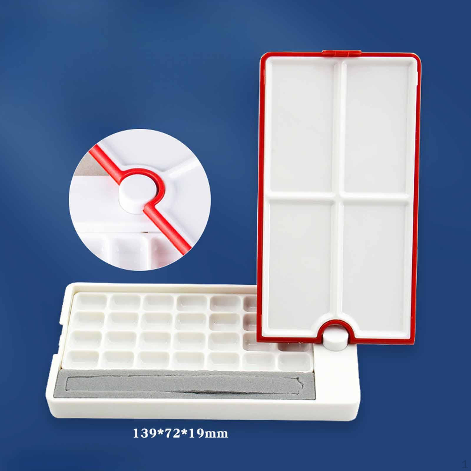 

Лоток для смешивания красок с 28 отделениями для рисования на открытом воздухе красный