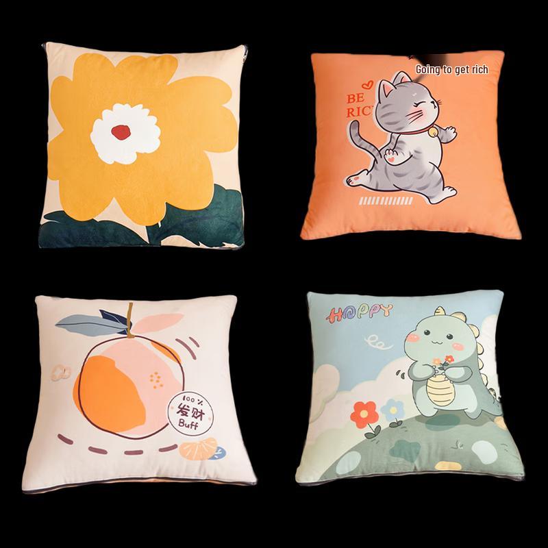 Grace Super Soft Crystal Velvet 3D Print Pillow Quilt
