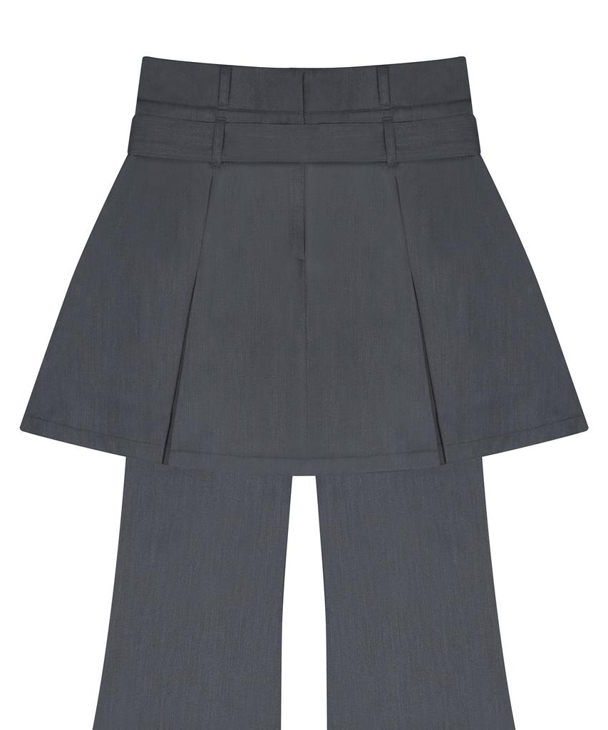 LARTIGENT L20 Pleats Skirt Pants(Gray)