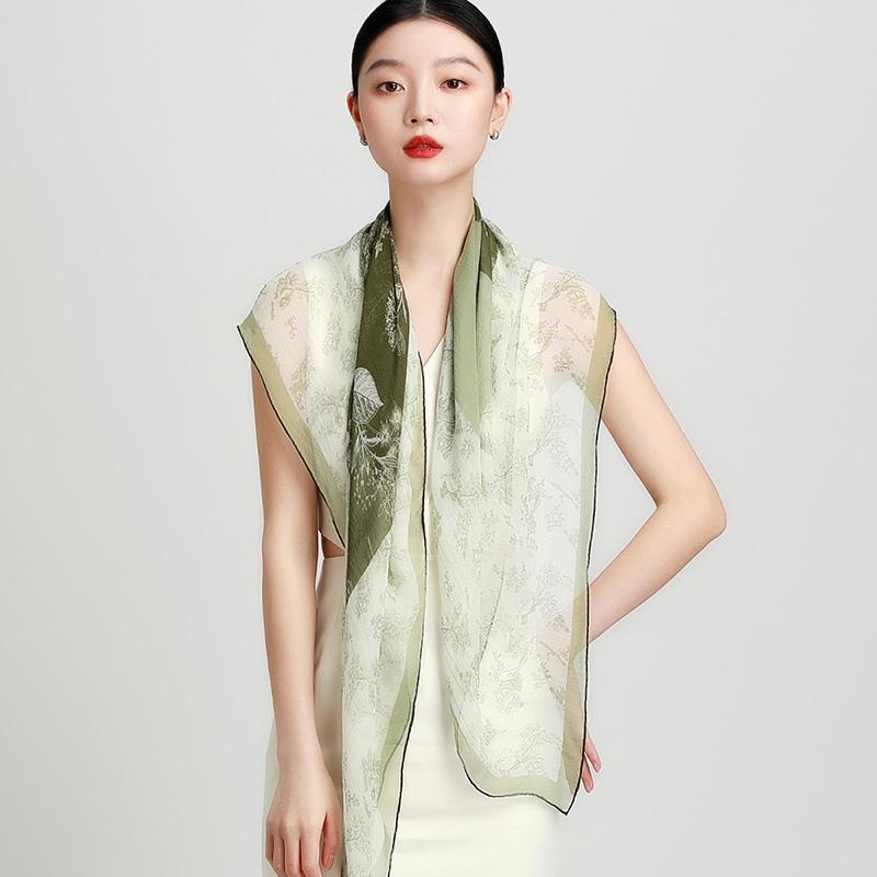 Handmade 100% Mulberry Silk Square Scarf Shawl