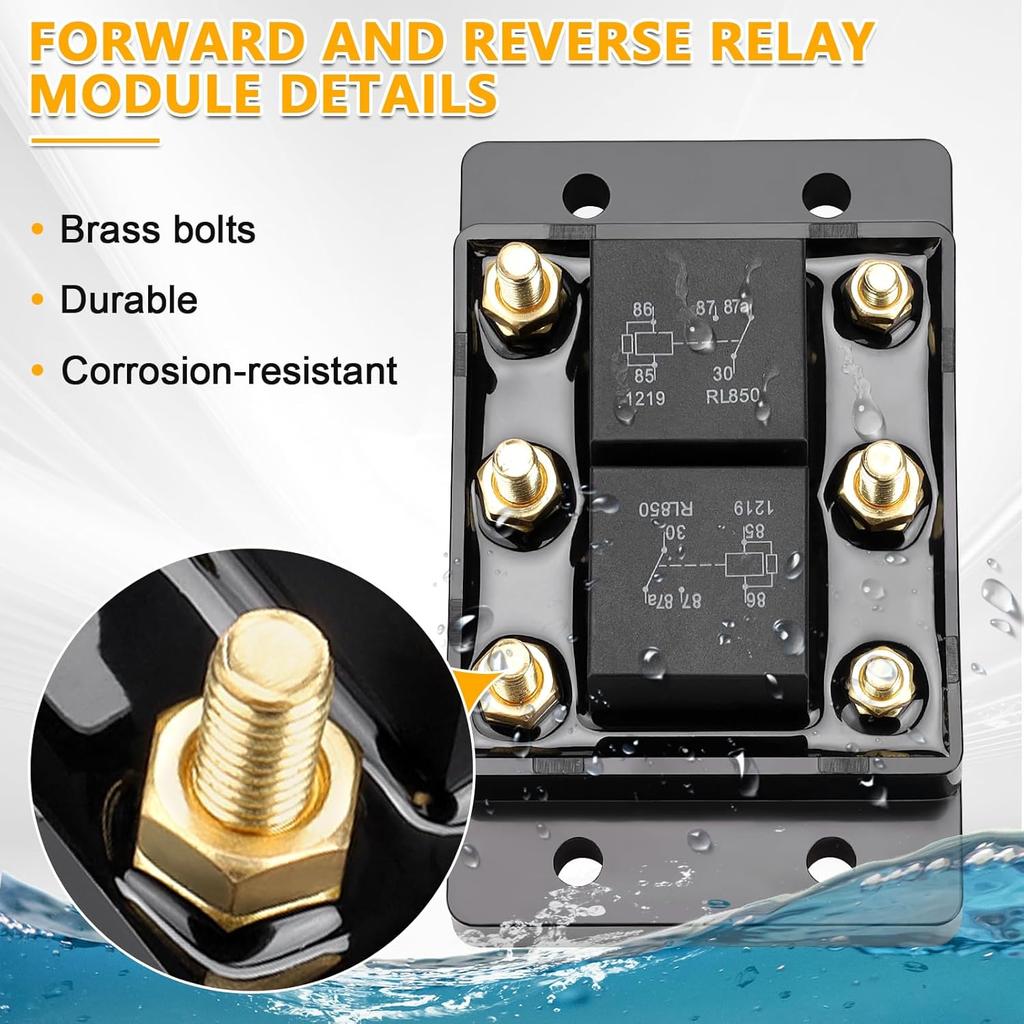 Forward and Reverse Relay Module fit for Tarp or Winch Motor Relay and Lift,Replace 5541100 24452 ATP0110