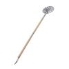 9 Inch Pizza Turning Peel Lightweight Stainless Steel Perforated Pizza Peel Metal Pizza Turner Peel with 2 Wooden Long