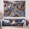 Bohemian Tapestry Wall Hanging Aesthetic Room Decor Vintage Floral Backdrop Large Wall Art Home Textile Dorm Decor Festival Back