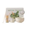 Japanese Forget-Me-Not Ceramic Matcha Bowl Set with Whisk & Spoon - Inspired by Song Dynasty