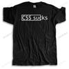 Mens Summer Tshirt Loose Tops Casual Mens Tshirt CSS SUCKS Shubuzhi Cotton T-shirt Drop Shipping Unisex Teeshirt Bigger Size