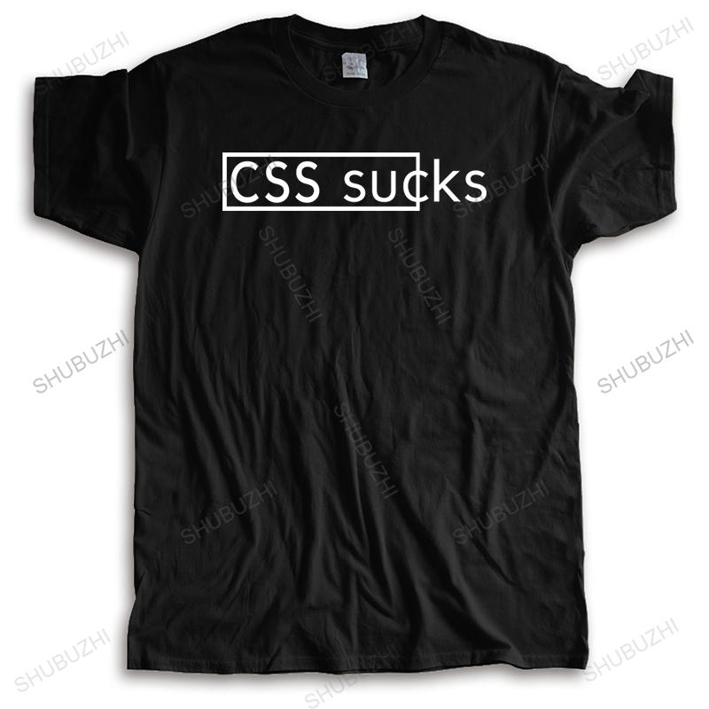 Mens Summer Tshirt Loose Tops Casual Mens Tshirt CSS SUCKS Shubuzhi Cotton T-shirt Drop Shipping Unisex Teeshirt Bigger Size