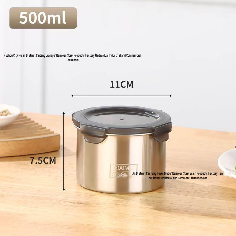 304 Stainless Steel Tea, Cereal, Spice, Nut, Coffee Storage Can with Lid