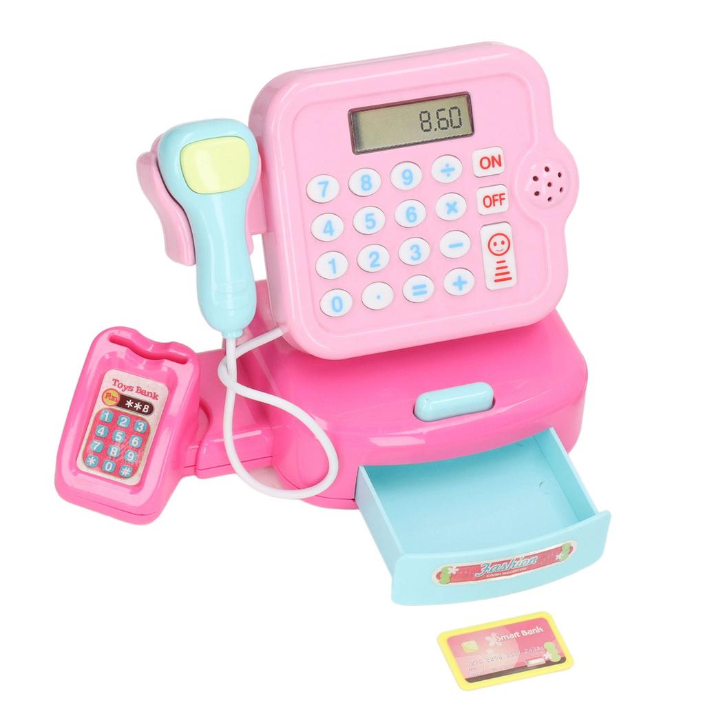 Cash Register Toy Educational Interactive Sound Light Electronic Kids Store Pretend Play Toy for