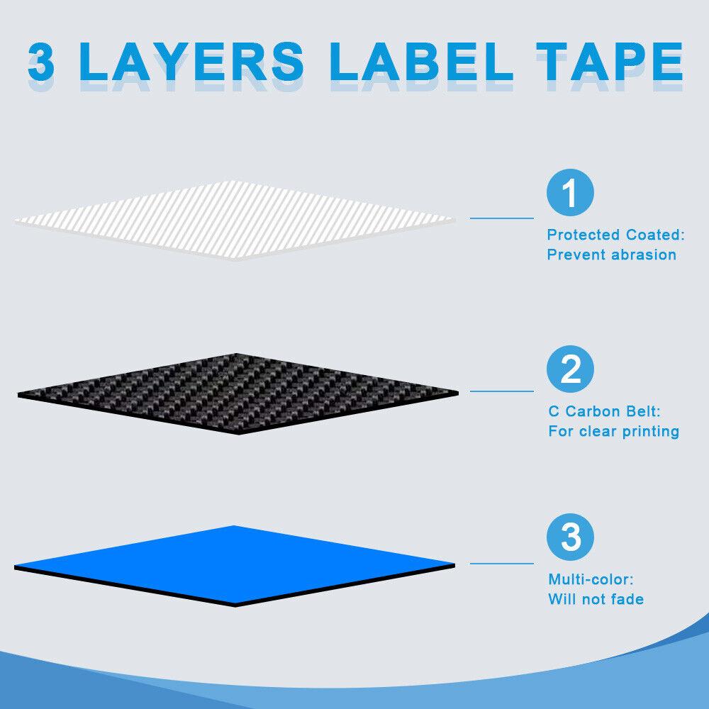3/5/10PK 12mm Standard Label Tapes Compatible for EPSON LW-400 LK-4WBN SS12KW SS18KW Label Ribbon for KingJim SR230C Label Maker
