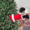 Nogi Świętego Mikołaja/Świątecznego Elfa Dekoracja Choinki Wypchana Noga Włożona Szpic na Choinkę do Ozdób Choinkowych Dekoracje Imprezowe