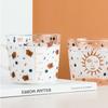 500ml Sun Eye Pattern Glass Mug with Scale Creative Breakfast Coffee Milk Cup Household Couple Water Drinkware Fun Gift
