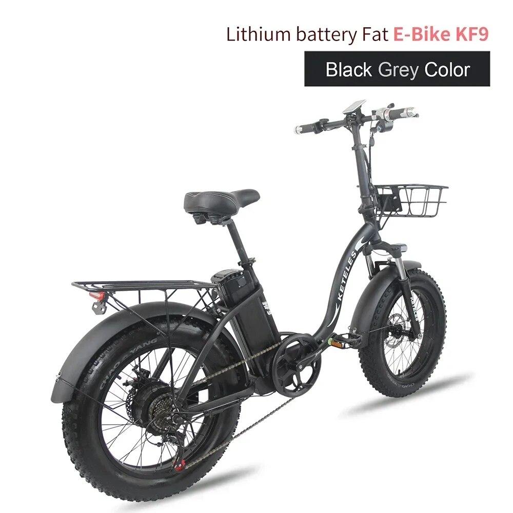 KETELES Elektrické kolo KF9 2000W, duální motor 48V26AH, lithiová baterie, skládací elektrokolo, 20*4palcový tlustý plášť pro dospělé sněhové elektrokolo