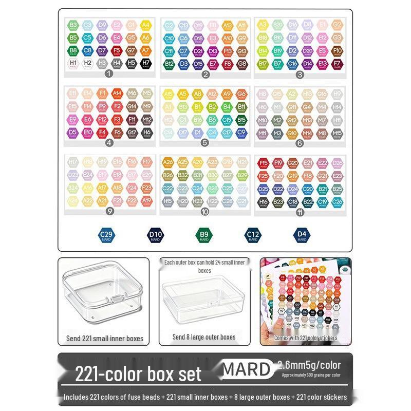 Haus 294 Color Fusion Perler Perlen Nachfüllset - 221 Spezialfarben DIY-Materialien