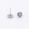 Retro Creative Hexagonal Star Earrings Neutral Fashion Personalized Silver Color Inlaid Zircon Daily Party Jewelry Gift