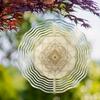 Metall Windspiel Geometrisch Hängendes Windspiel für Außengarten Terrassendekor Keine Batterien Benötigt Ganzjährige Windfänger Dekorationen