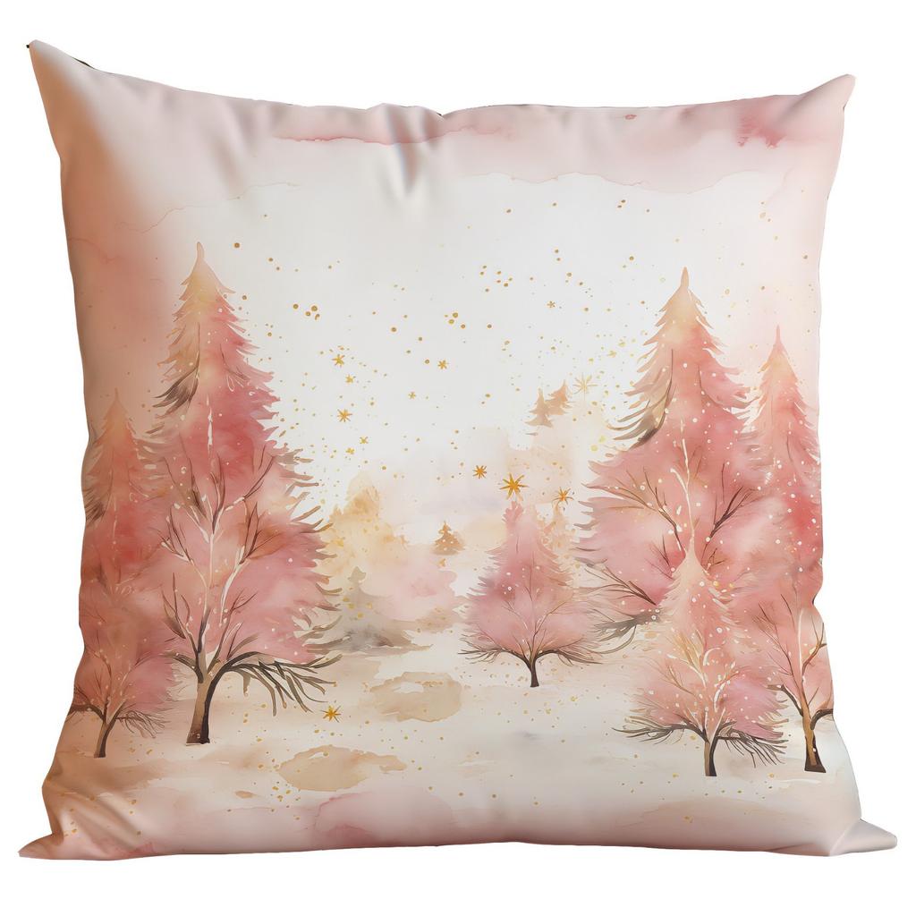 New Christmas Pillowcase Pink and Gold Fantasy Christmas Holiday Home Sofa Decoration Pillow Cushion