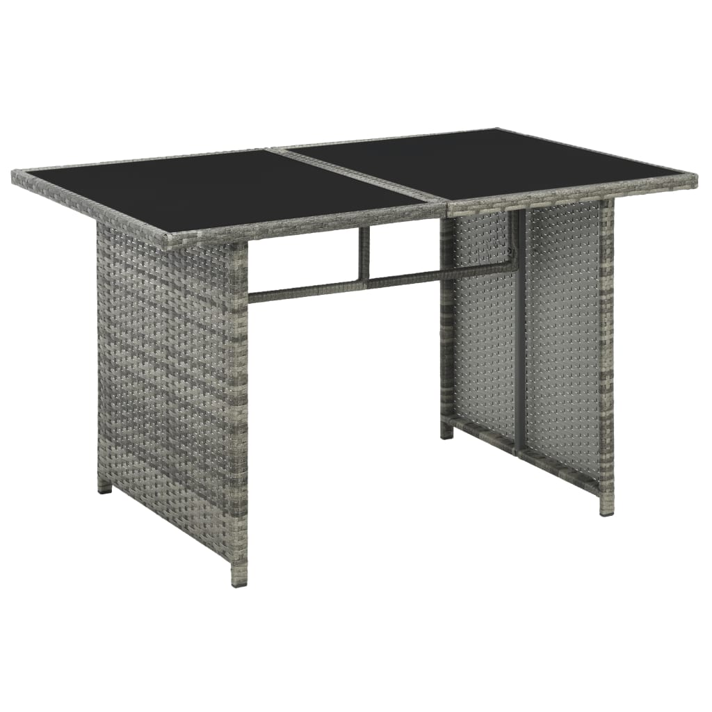 10 piece garden lounge set with cushions poly rattan grey
