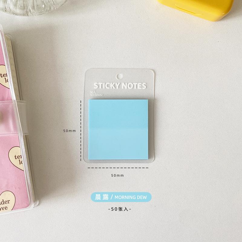 50 Sheets Colorful Waterproof PET Transparent Memo Sticky Note Paper Daily To Do It Check List Paperlaria School Stationery
