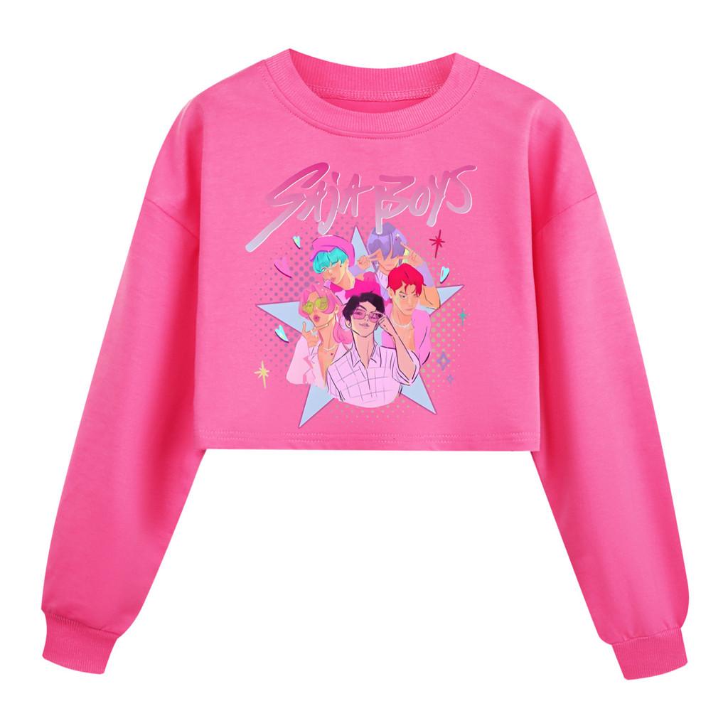 

Kids Girls Anime Cartoon POP Singer Super Star Mira Rumi Zoey Saja Boys Printed Casual Long Sleeves Round Neck Sweatshirt Top 170Cm