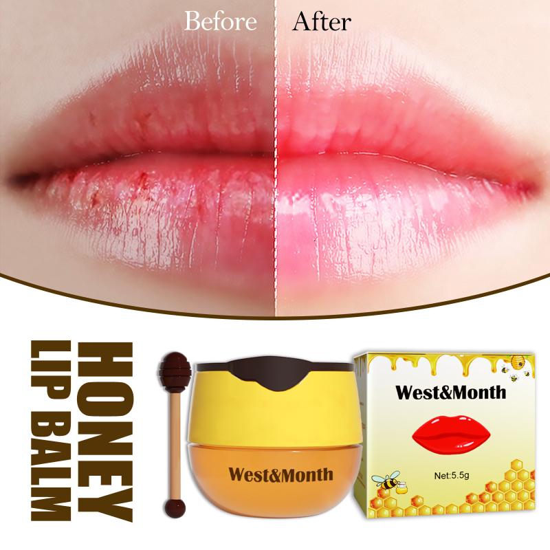 Honey Lip Balm Is Hydrating, Moisturizing, Non-greasy, Easy To Absorb and Fade Lip Lines Skin Care Whitening Skin Care 1pcs