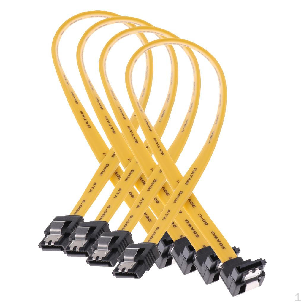 

4x Кабель для передачи данных III 6.0 Гбит/с с фиксирующей защелкой 11.8 /30 см 90 градусов