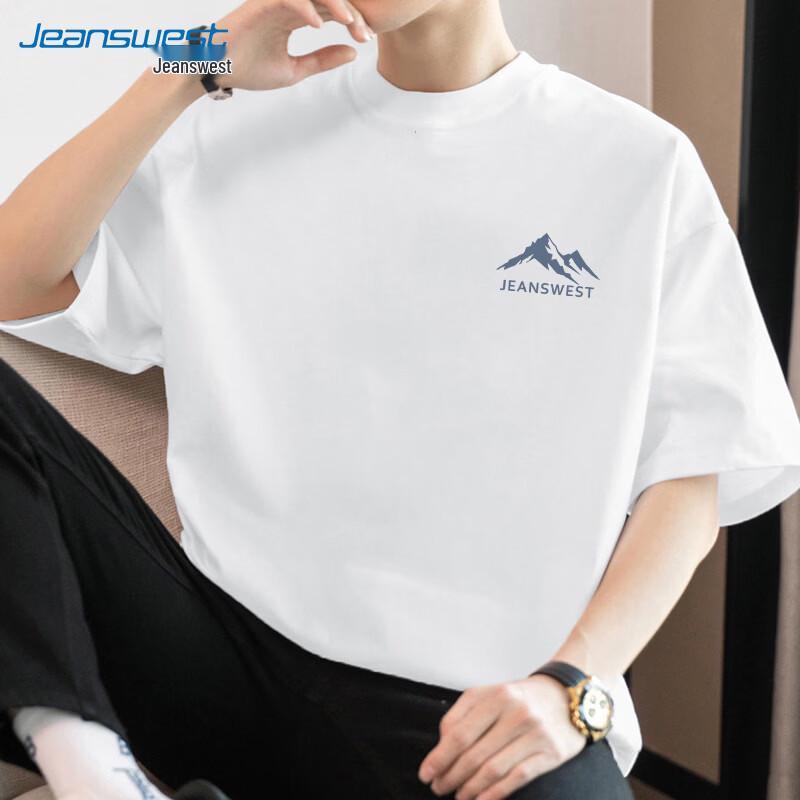 

Jeanswest Men s 2026 Summer Pure Cotton Loose Fit Short Sleeve T-Shirt XL