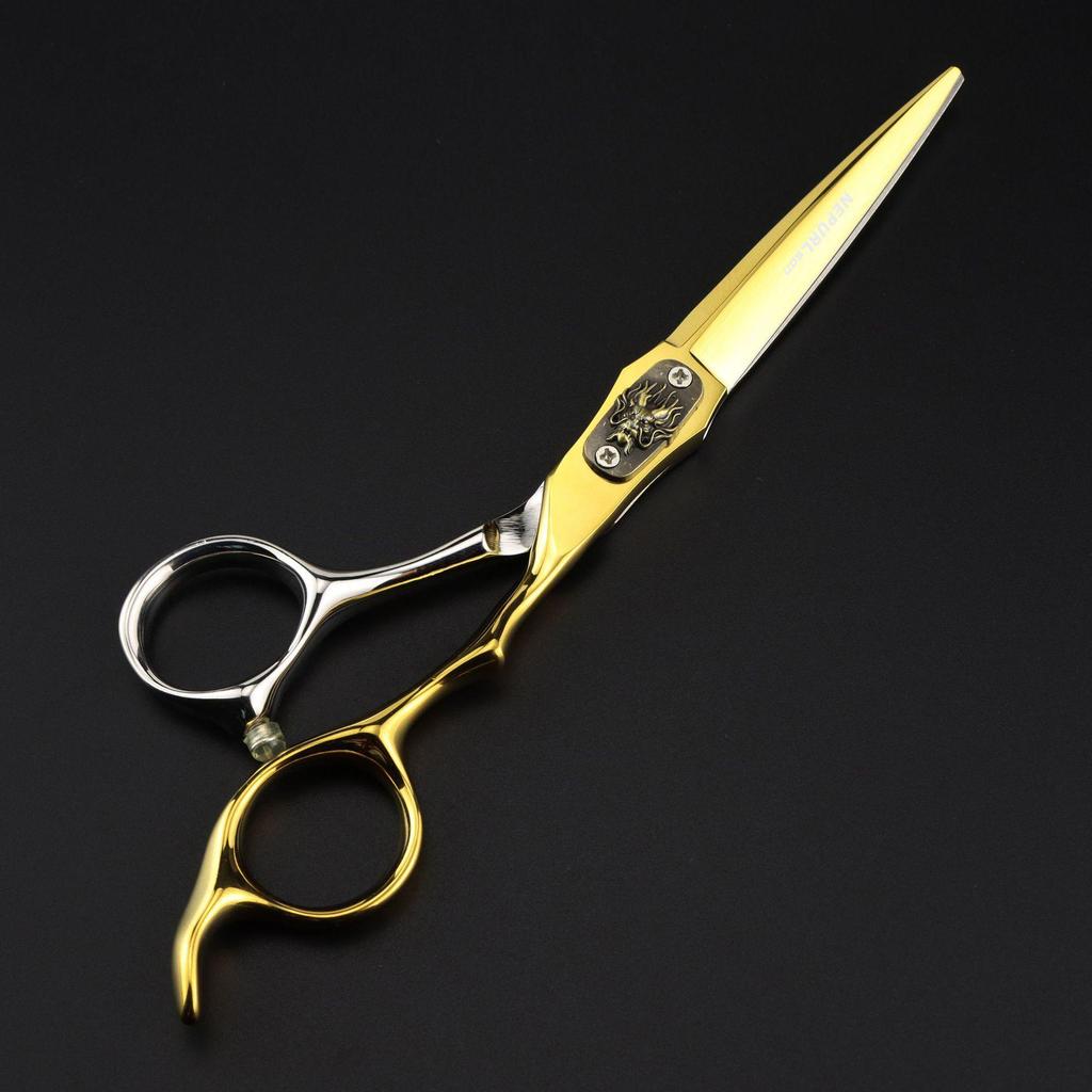Naipusen Gold Hair Scissors Set: Straight, Serrated & Thinning with Faucet Cover Plate