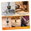 9PCS Depth Stop Drill Bit Collar Set Positioner Ring and Hex Wrench Tighten The Stopper Set Screws Woodworking Tool