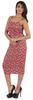 Inkmeso Womens Sexy Spaghetti Strap Dress Printed Bodycon Club Party Midi