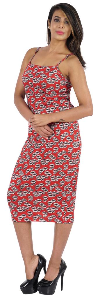 Inkmeso Womens Sexy Spaghetti Strap Dress Printed Bodycon Club Party Midi