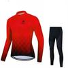 Mens Long Sleeve Cycling Jersey Set Quick Dry Breathable Lightweight Road Mountain Bike Apparel Fall Season
