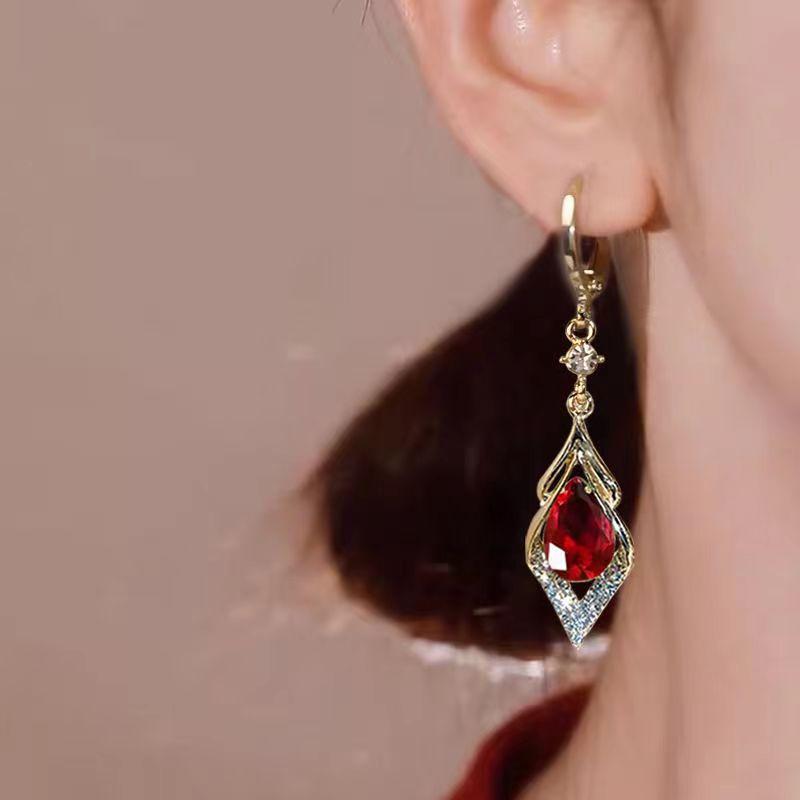 New Earrings, Opal Ear Buckles, Light Luxury Temperament, Water Drop Earrings, Premium Earrings for Women