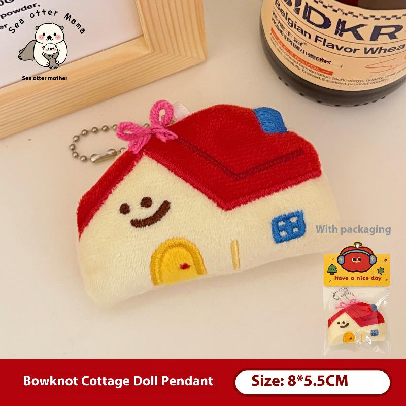 1Pcs Cute Pet Girl Backpack Keychain Decoration Cartoon Plush Doll Pendant Couple Best Friend Small Gift