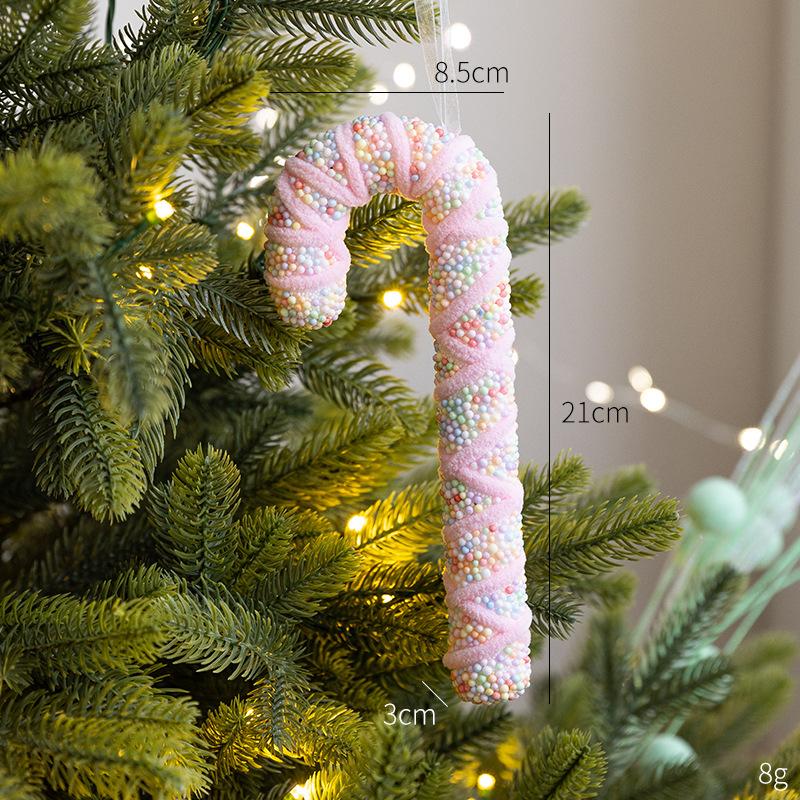 Ice Cream Colorful Christmas Pendant Candy Cane Festive Christmas Drop Ornaments Pendant Party Home Wall Shop Decoration